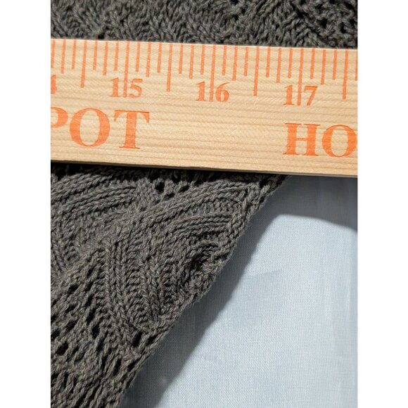 Lineamaglia Italy Duster Cardigan One Button Open Knit Crotchet Womens Size S - Picture 7 of 8
